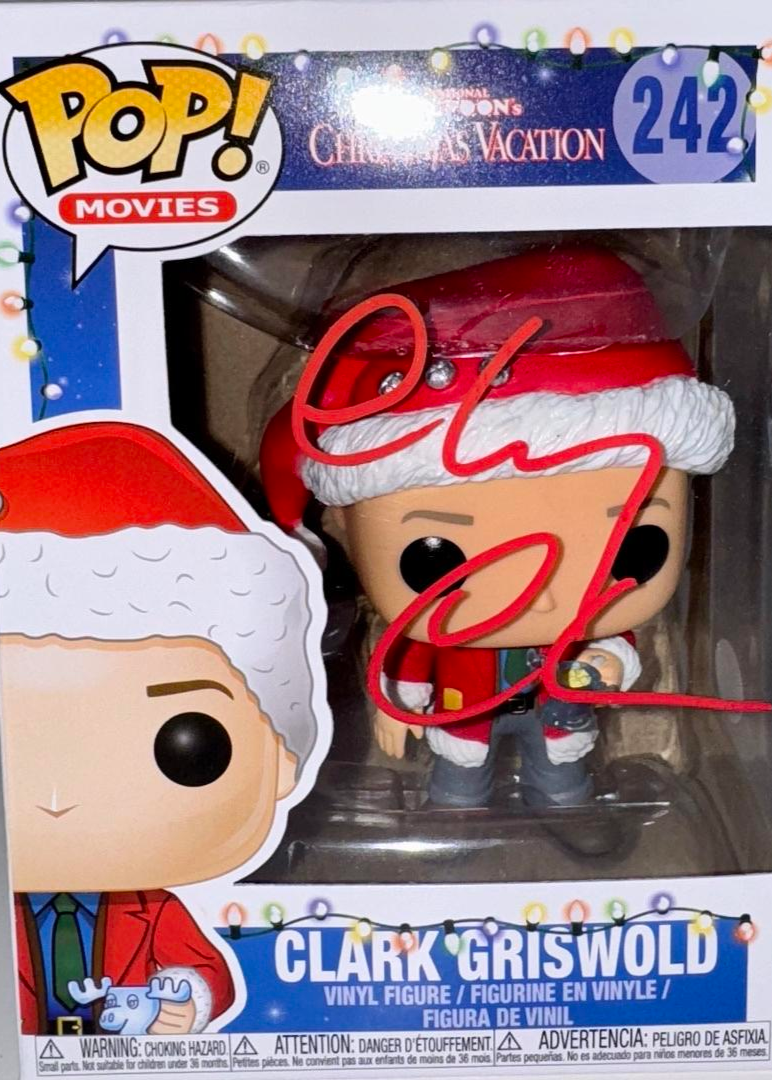 Chevy Chase Signed Funko Pop #242 Clark Griswold (Christmas Vacation) - JSA COA
